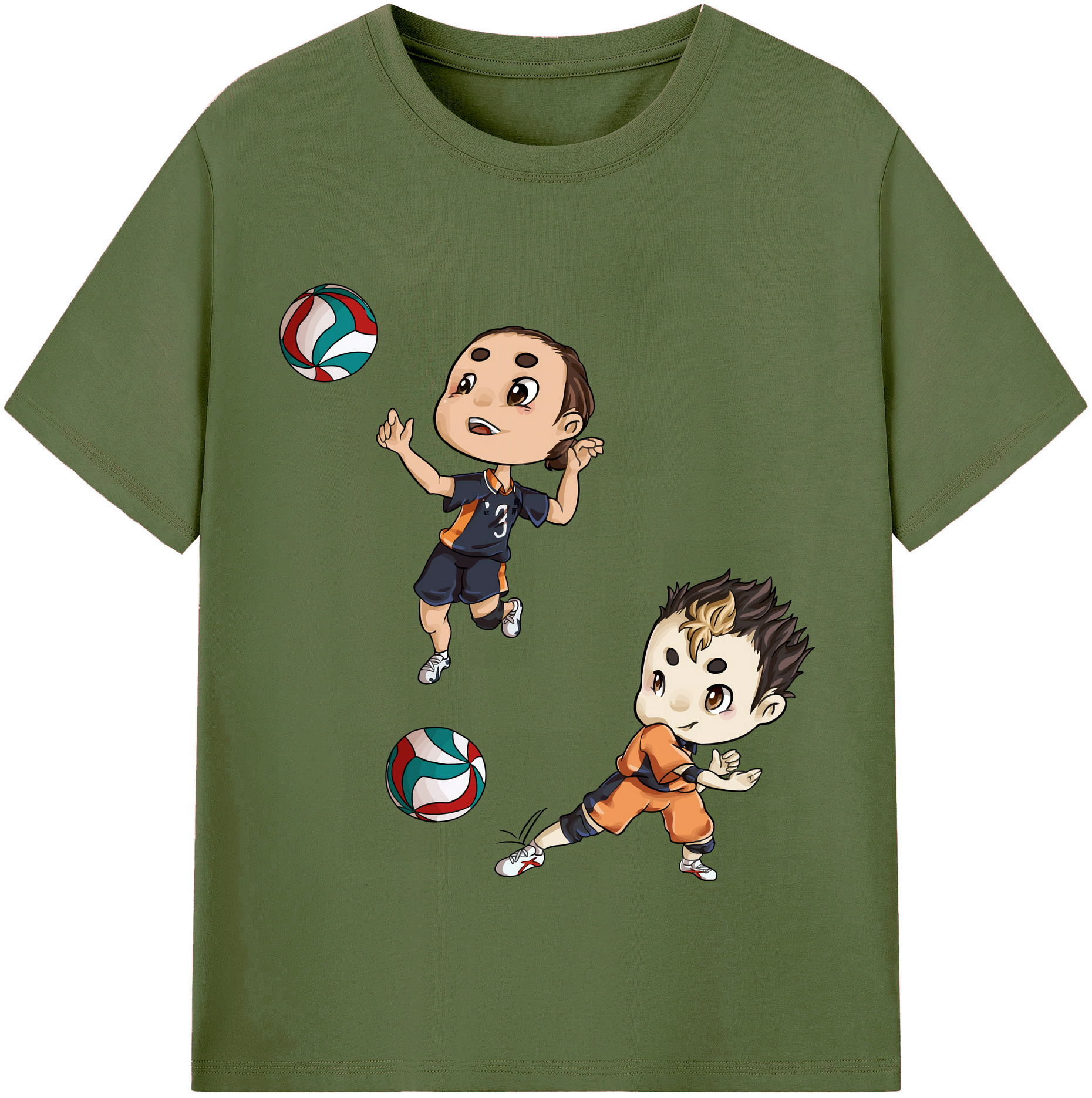 （画像用） ハイキュー!! Haikyu!! 綿100％半袖Tシャツ（フロントプリント）
